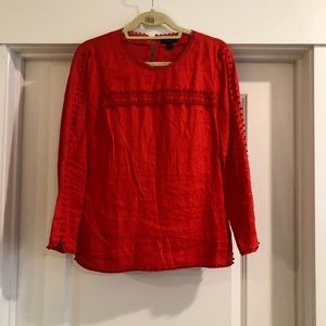 J.Crew linen embroidered shirt